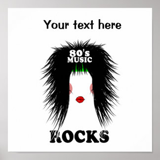 Glam metal Eighties music rocks Poster