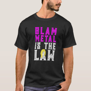 GLAM METAL IS THE LAW  Funny Hair Metal Wig T-Shirt