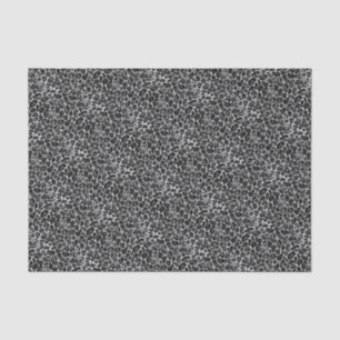 Glam Metallic Silver Small Leopard Print Tissue Paper