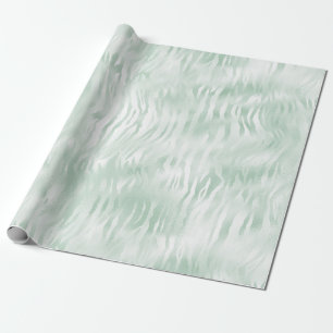 Glam Mint Zebra Print      Wrapping Paper