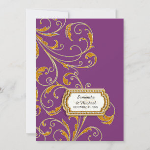 Glam Old Hollywood Regency Black Tie Event Style Invitation