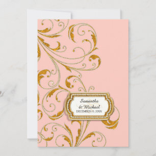 Glam Old Hollywood Regency Black Tie Event Style Invitation
