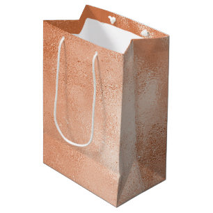 Glam Orange Peach Spice Birthday Medium Gift Bag