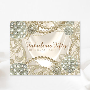 Glam Pearl Birthday Party Invitation