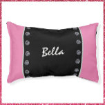 Glam Pink and Black Diamond Decorated Pet Bed<br><div class="desc">Very chic and classy design for your fur baby.  S/he deserves a bed fit for royalty!  Diamond image surrounds.  Personalise with your pet's name!</div>