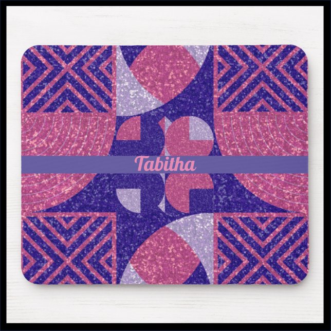 Glam Pink and Purple Geometric Mouse Pad (Creator Uploaded)