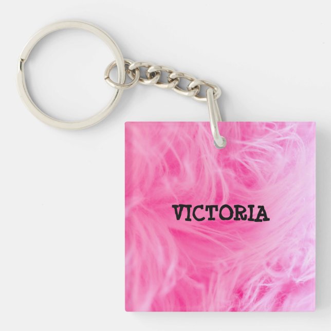 Glam Pink Girly Design  Key Ring (Front)