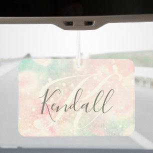 Glam Pink Glitter Pastel Girly Pattern Car Air Freshener