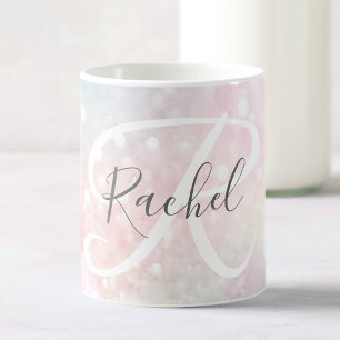 Glam Pink Glitter Pastel Girly Pattern Coffee Mug