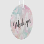 Glam Pink Glitter Pastel Girly Pattern Ornament (Front)