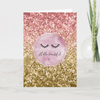Glam Pink Gold Glitter Black Eyelashes