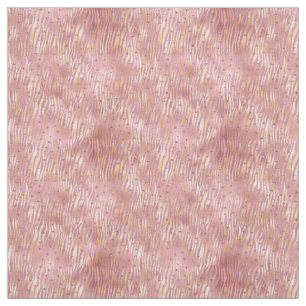 Glam Pink Gold Zebra Print Fabric