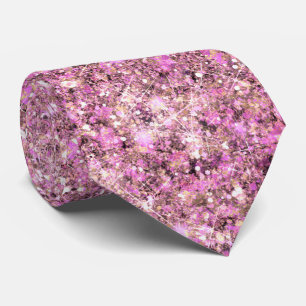 Glam Pink Sand Mermaid Glitter Neutral Magenta Tie