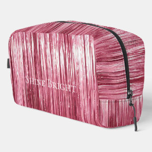 Glam Pink Tinsel Dopp Kit