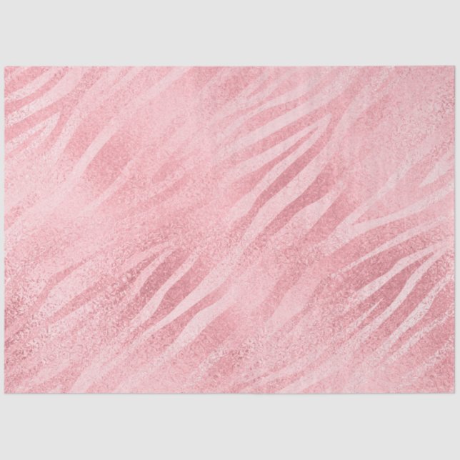 Glam Pink Zebra Print Tissue Paper (Front)