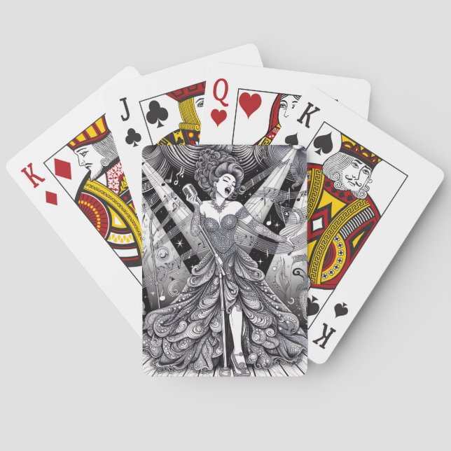Glam Punk Rock Rockabilly Playing Cards (Back)