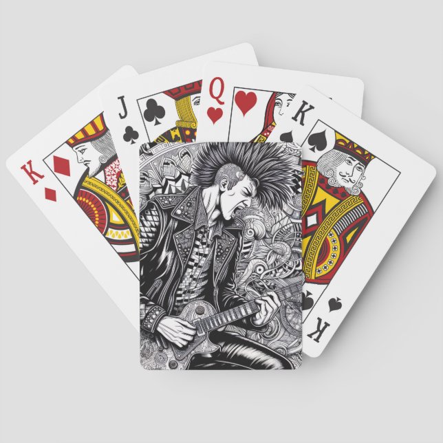 Glam Punk Rock Rockabilly Playing Cards (Back)