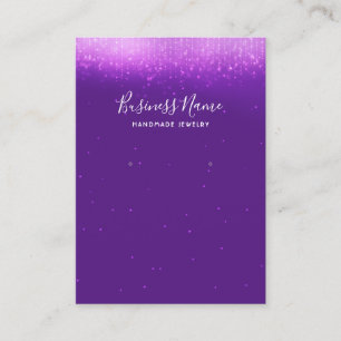 Glam Purple Earring Jewellery Display Business Card