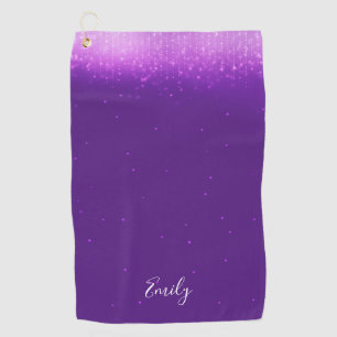 Glam Purple Personalised Golf Towel