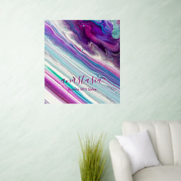 Glam Purples Blues Beauty SPA Salon  Wall Decal
