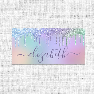 Glam Rainbow Glitter Name Tag