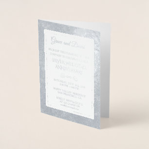 Glam Real Gold Foil 25th Wedding Anniversary Card