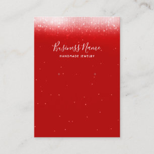Glam Red Earring Jewellery Display Business Card