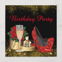 Glam Red High Heel Shoe Birthday Party