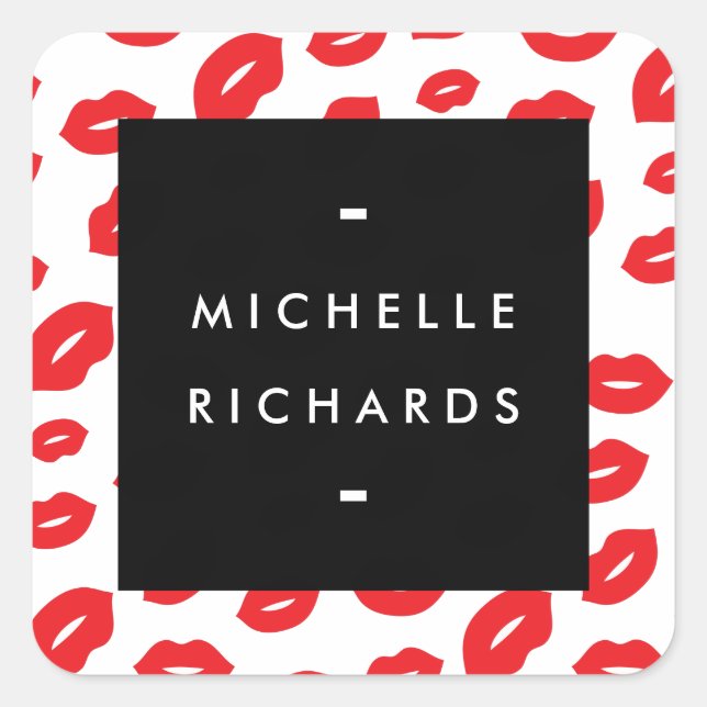 Glam Red Lip Print Sticker (Front)