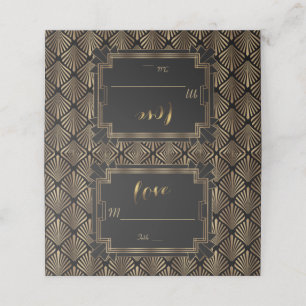 Glam Roaring 20's Great Gatsby 1920s Wedding Place Card