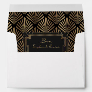 Glam Roaring 20's Great Gatsby Art Deco Wedding Envelopes