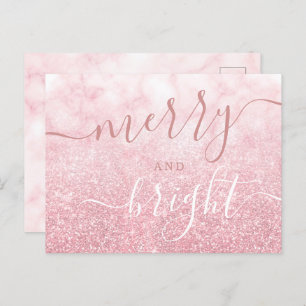 Glam Rose GOLD Christmas Holiday Glitter Marble 