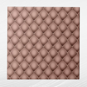 Glam Rose Gold Geometric Tufted Graphic Ceramic Tile