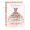 Glam Rose Gold Gown Quinceañera Invitation