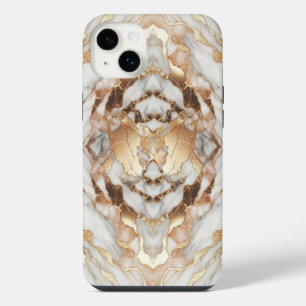 Glam Rose Gold Luxurious Trendy Marble  iPhone 14 Plus Case