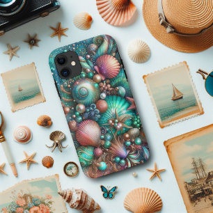 Glam Seashell Splendour Mint Coral  iPhone 11 Case