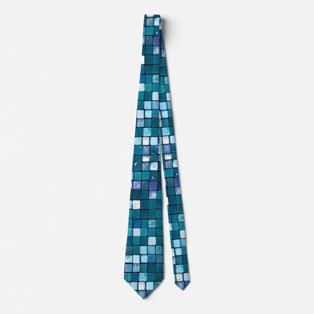 Glam Sequins Grid Texture Modern Pattern Tie (Front)