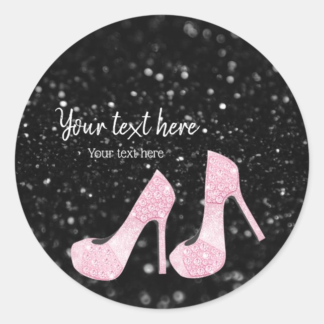Glam Shoes High Heels for all occasions Classic Round Sticker (Front)