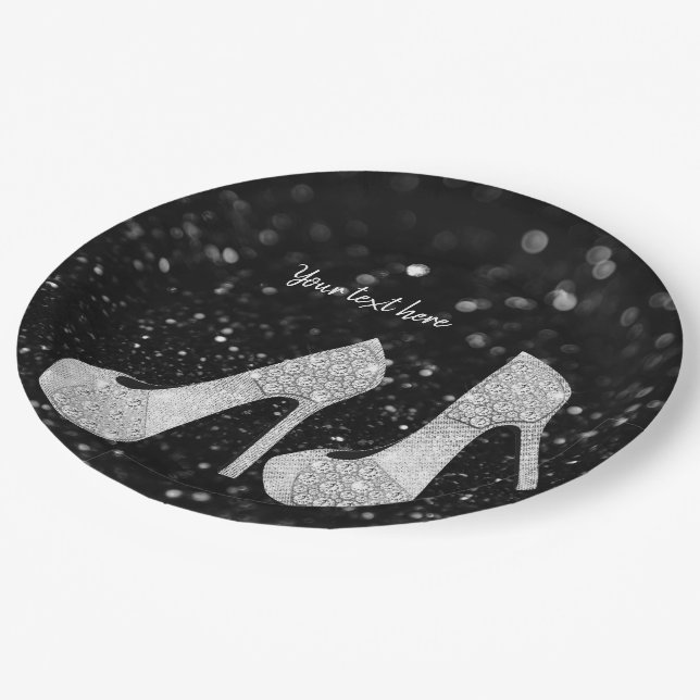 Glam Shoes High Heels for all occasions Paper Plate (Angled)