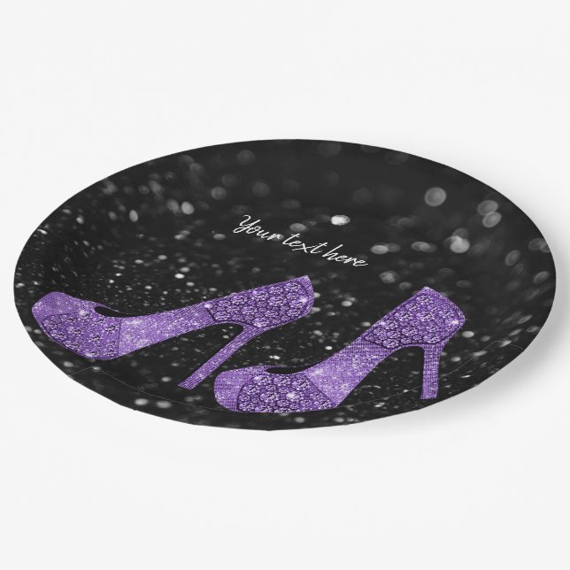 Glam Shoes High Heels for all occasions Paper Plate (Angled)