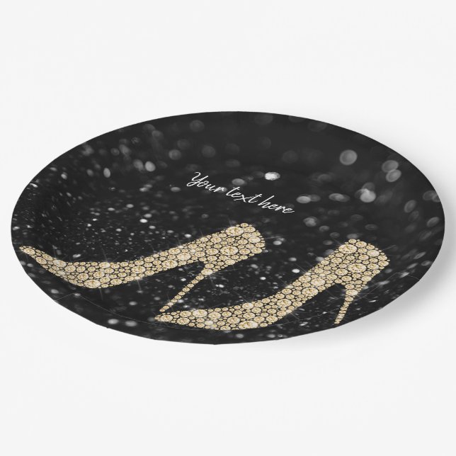Glam Shoes High Heels for all occasions Paper Plate (Angled)