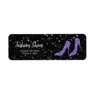 Glam Shoes High Heels Return Address Label