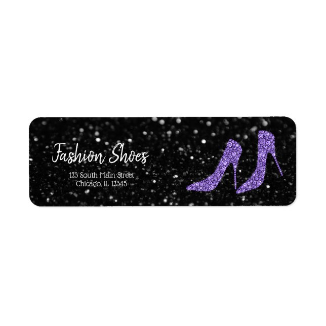 Glam Shoes High Heels Return Address Label (Front)