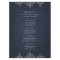 Glam silver glitter deco vintage wedding menu