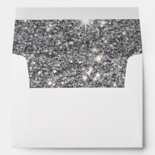 Glam Silver Glitter Envelope