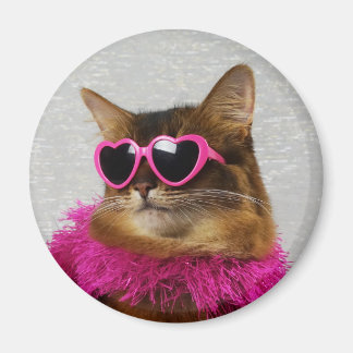 Glam Somali Cat Magnet
