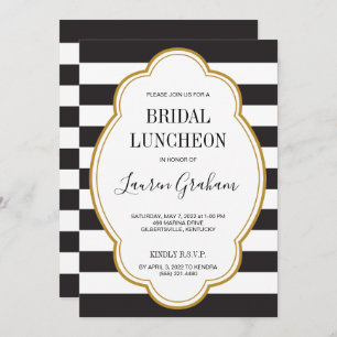 Glam Stripe Bridal Shower Invitation