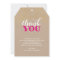 GLAM THANK YOU rustic gold confetti pink kraft