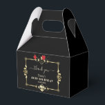 Glam Vegas Casino Royale 40th Birthday Thank You Favour Box<br><div class="desc">ANY AGE! Royal, Vintage design Great Gatsby and Casino themed. It features a Great Gatsby, Roaring 1920's old Hollywood Art Deco style shape, royal faux gold fleur-de-lis, vintage fonts, a pair of dice, as well, playing cards suits with a golden edges. Use Personalise tool to add your information. For more,...</div>