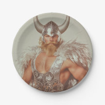 Glam Viking Thor Paper Plate